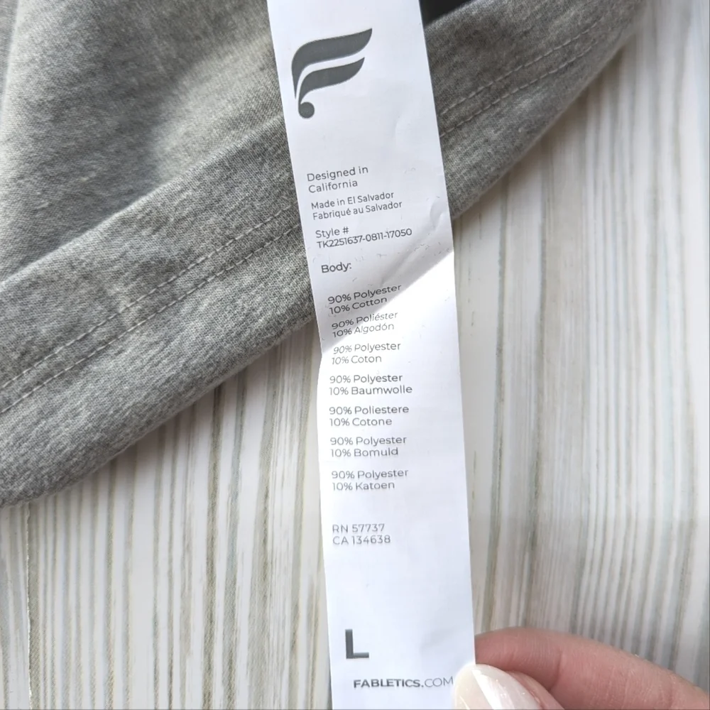 Fabletics She Can Do Anything Micah Muscle Tank in Gray Size Large NWT - Picture 8 of 9